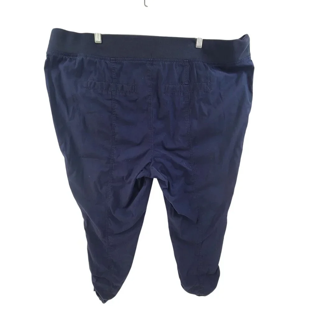 Torrid  Cropped Ankle Pants Elastic Wasitband Pull On Casual Navy Women Size 3X - Picture 5 of 7